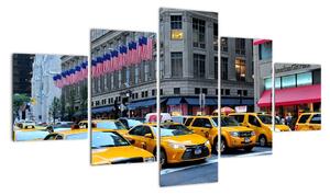 Moderný obraz - žlté taxi (Obraz 125x70cm)