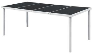 Záhradný stôl 190x90x74 cm, čierny, oceľ