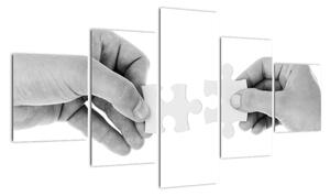 Čiernobiely obraz - puzzle (Obraz 125x70cm)