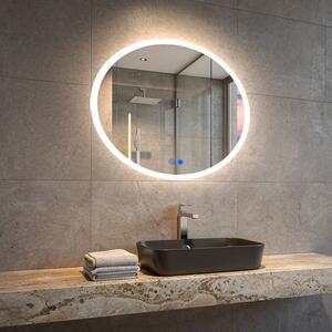 Koloidné zrkadlá do kúpeľne s LED osvetlením 60 cm s Dual color, Spínač dotykový, Vyhrievacia rohož
