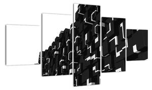 Čierne kocky - obraz na stenu (Obraz 125x70cm)