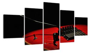 Obraz červené gitary (Obraz 125x70cm)