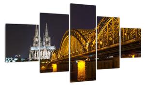 Obraz osvetleného mosta (Obraz 125x70cm)