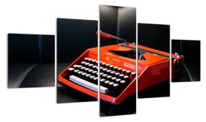 Obraz červeného písacieho stroja (Obraz 125x70cm)