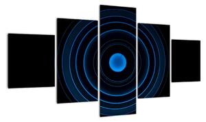 Modré kruhy - obraz (Obraz 125x70cm)
