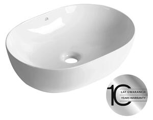 Laveo Lomami, umývadlo na dosku 485x350x135 mm, biela lesklá, LAV-VUL_6248