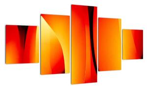 Oranžový abstraktný obraz (Obraz 125x70cm)