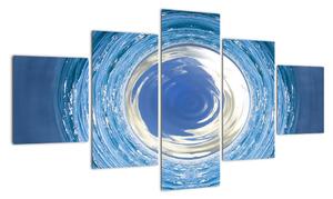 Moderný obraz - modrá abstrakcie (Obraz 125x70cm)