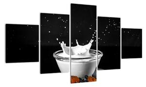 Obraz misky s mliekom (Obraz 125x70cm)