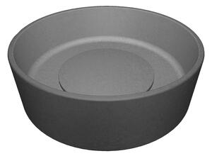Laveo Perl, granitové umývadlo na dosku 360x360x115 mm, šedá, LAV-VGP1510T