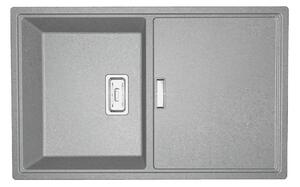 Laveo Tonga, 1-komorový granitový drez 800x500x190 mm, šedá, LAV-SPT_511Y