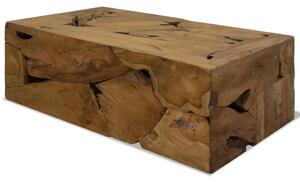Konferenčný stolík, 90x50x30 cm, pravé teakové drevo, hnedý