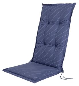 LIVARNO home Podložka na vysoké kreslo, 120 x 50 x 8 cm (vlny/modrá) (100342500)