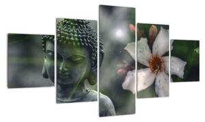 Abstraktný obraz - Buddha (Obraz 125x70cm)