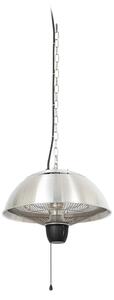 Závesný ohrievač Theriona, strieborný, Ø 42 cm, IP24 – Lucande Lucande, Theriona, Metalická, Hliník, Moderný
