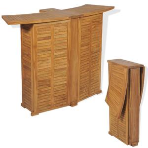 Skladací barový stôl 155x53x105 cm, tíkový masív