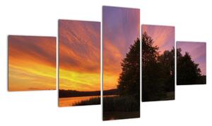 Farebný západ slnka - obraz (Obraz 125x70cm)