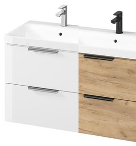 Cersanit Malika, závesná umývadlová skrinka 794x450x551 mm, biela lesklá, S598-048-DSM