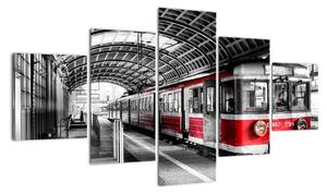 Vlaková stanica - moderný obraz (Obraz 125x70cm)