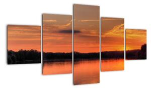 Západ slnka na jazere, obraz (Obraz 125x70cm)