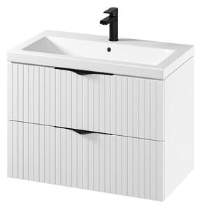 Cersanit Tirso, závesná umývadlová skrinka 794x447x572 mm + keramické umývadlo, biela matná, S801-547