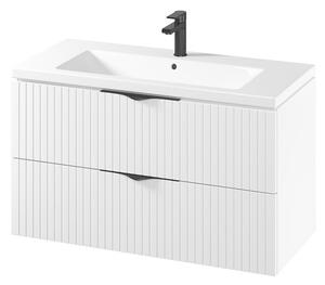 Cersanit Tirso, závesná umývadlová skrinka 994x447x572 mm + keramické umývadlo, biela matná, S801-542