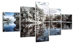 Zimná krajina - obrazy (Obraz 125x70cm)