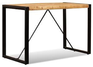 Jedálenský stôl, masívne surové mangovníkové drevo, 120 cm