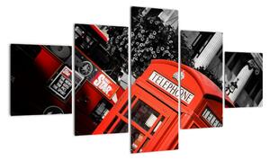 Londýnska telefónna búdka - moderné obrazy (Obraz 125x70cm)