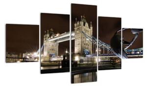 Nočný Tower Bridge - obraz (Obraz 125x70cm)