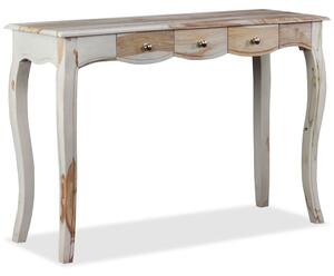 Konzolový stolík s 3 zásuvkami, masívne sheeshamové drevo, 110x40x76 cm