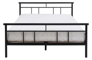 Kovová posteľ s roštom čierna TADEUSZ 160x200 cm