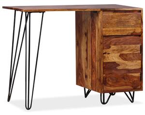 Písací stôl s 1 zásuvkou a 1 skrinkou, masívne sheesamové drevo