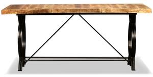 Jedálenský stôl, masívne surové mangovníkové drevo, 180 cm