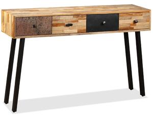 Prístavný stolík z recyklovaného teakového dreva, 120x30x76 cm