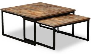 Stohovateľné konferenčné stolíky, 2 kusy, recyklované teakové drevo