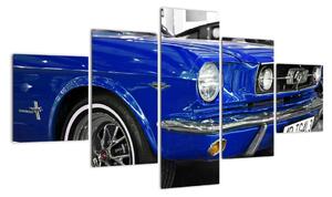 Modré auto - obraz (Obraz 125x70cm)