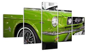 Zelené auto - obraz (Obraz 125x70cm)