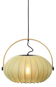 Halo Design 746361 - Závesný luster na lanku DC 1xE27/40W/230V, priemer 40 cm, zelená/dub