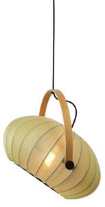 Halo Design 746361 - Závesný luster na lanku DC 1xE27/40W/230V, priemer 40 cm, zelená/dub