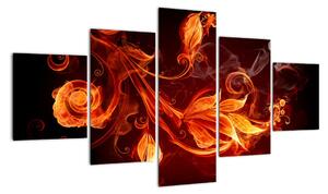 Abstraktné oheň - obraz (Obraz 125x70cm)