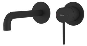 Sapho Sapho, ULTRAMIX 2-prvková podomietková umývadlová batéria, hubica 20cm, čierná mat, UT018B