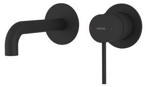 Sapho Sapho, ULTRAMIX 2-prvková podomietková umývadlová batéria 15cm, čierná mat, UT118B