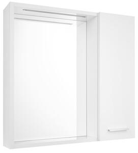Aqualine Aqualine, ZOJA/KERAMIA FRESH STRIP galérka s LED osvetlením, 60x60x14cm, pravá, biela, 45022S