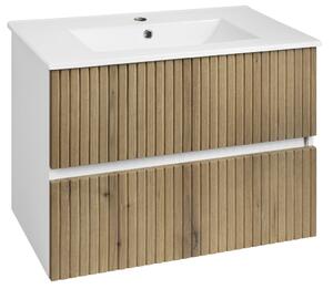 Aqualine Aqualine, PANEDA STRIP umývadlová skrinka 74,5x55x45,2cm, dub emporio, PN375