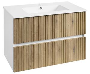 Aqualine Aqualine, PANEDA STRIP umývadlová skrinka 79,5x55x45,2cm, dub emporio, PN380