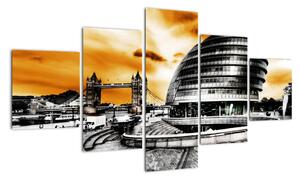 Abstraktný Londýn - moderný obraz (Obraz 125x70cm)