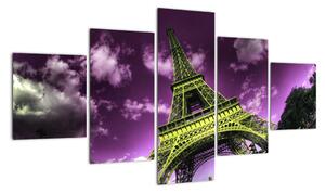 Abstraktný obraz Eiffelovej veže (Obraz 125x70cm)