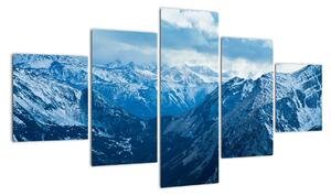 Panoráma hôr v zime - obraz (Obraz 125x70cm)