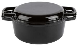 ERNESTO® Liatinový kombinovaný hrniec, Ø 22 cm (čierna) (100352893)